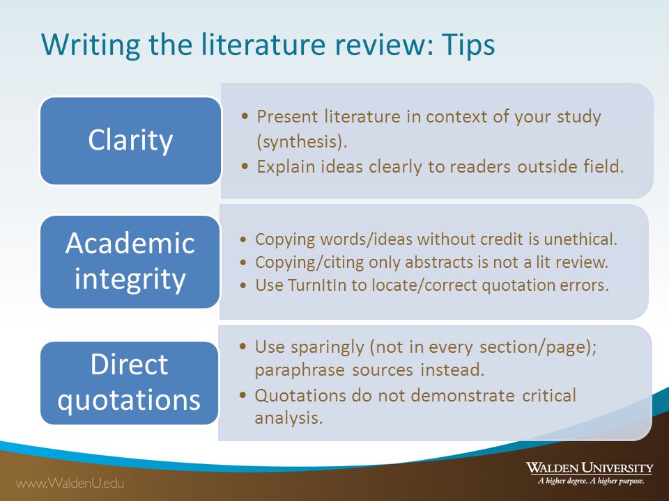 literature review layout