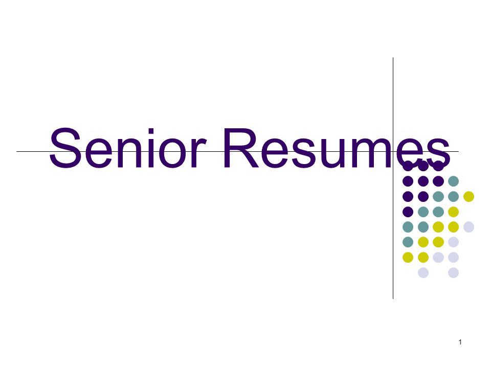 senior resumes