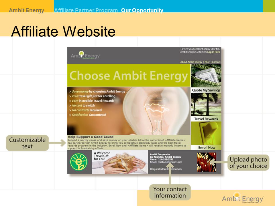 Affiliate Website Ambit Energy Affiliate Partner Program Our Opportunity
