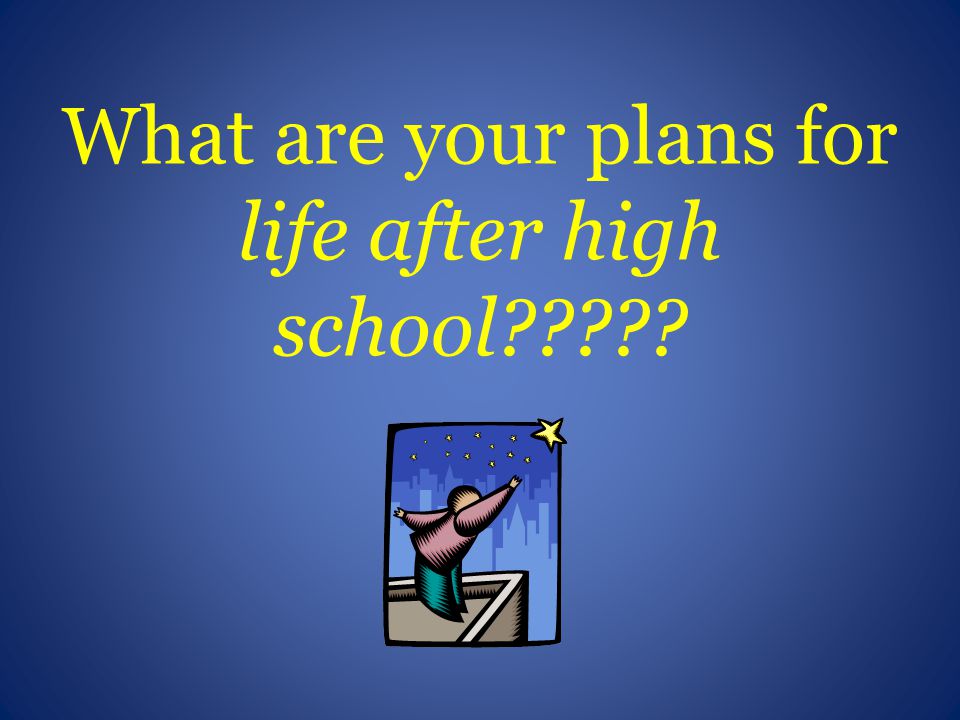 What are your plans for life after high school
