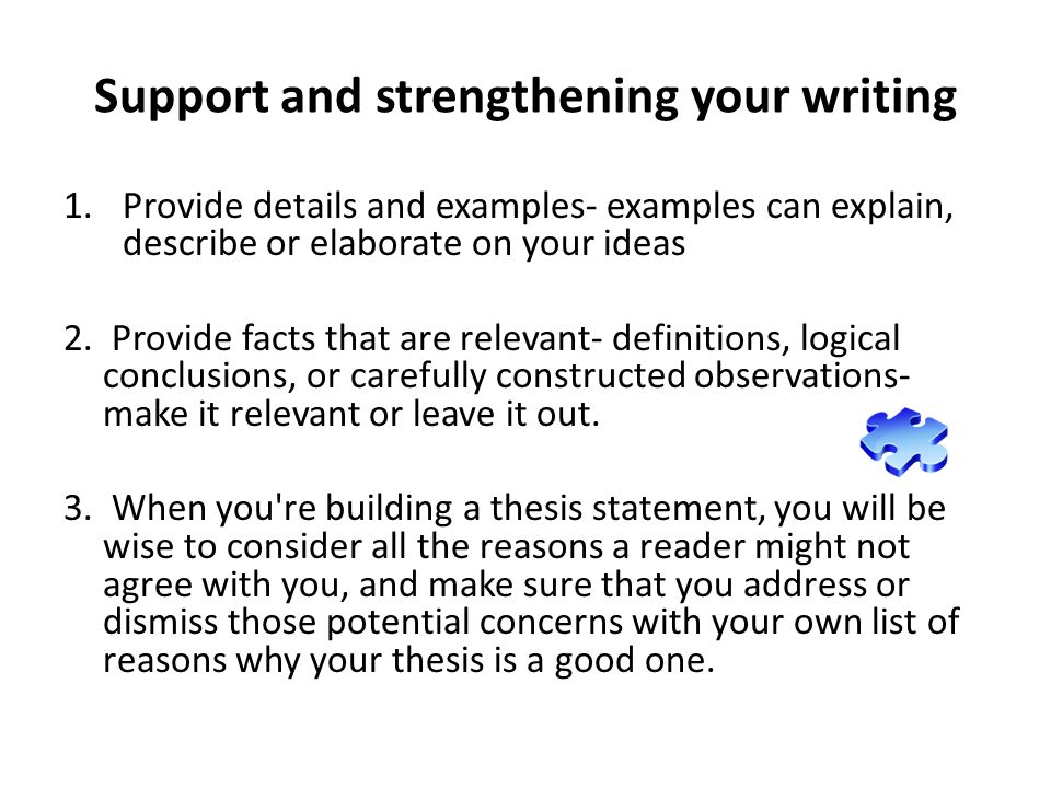 How to formulate a strong thesis statement