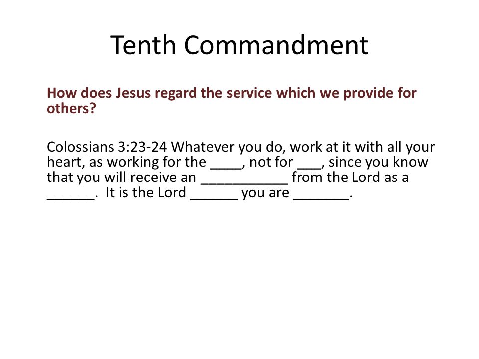 How does Jesus regard the service which we provide for others.