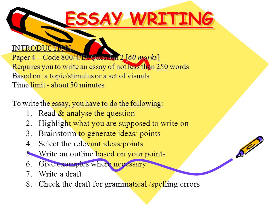 How To Write Short Essay
