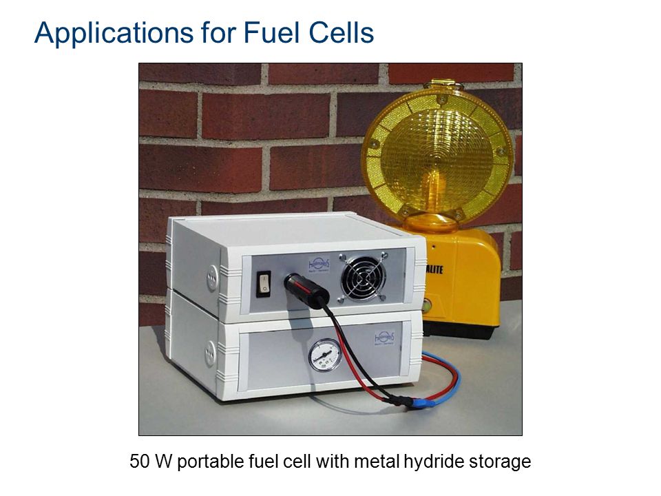 Portable power 50 W portable fuel cell with metal hydride storage Applications for Fuel Cells