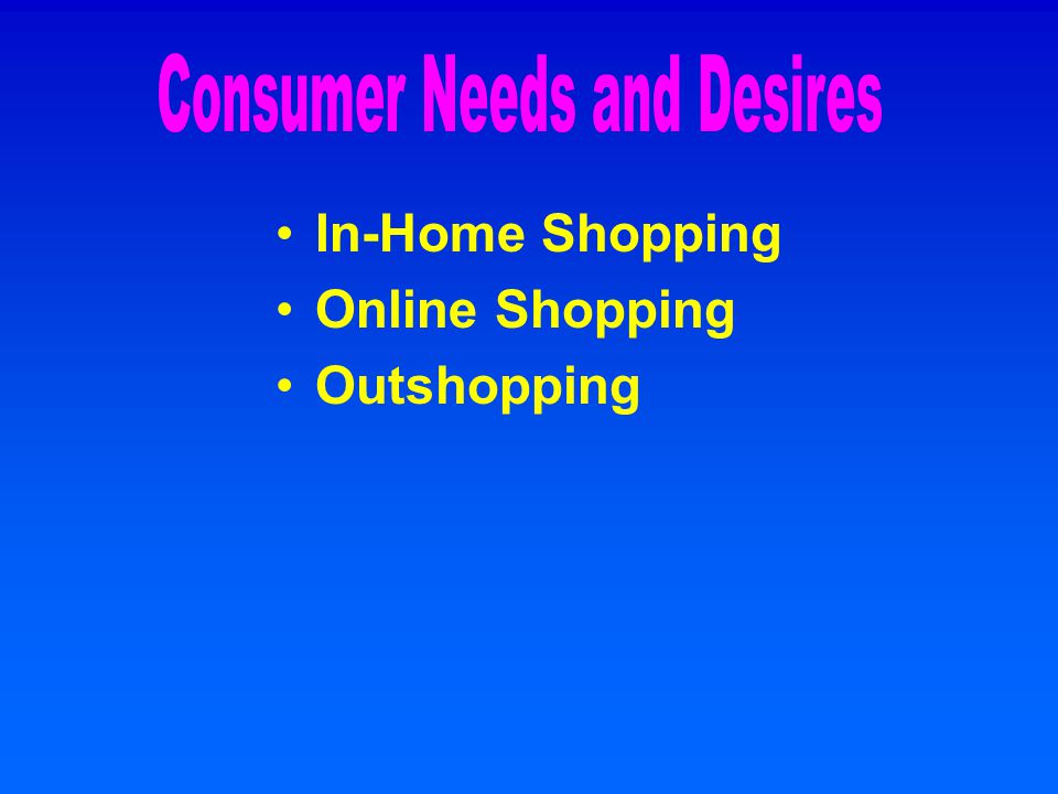 In-Home Shopping Online Shopping Outshopping
