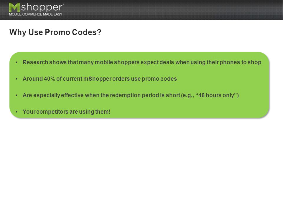 Why Use Promo Codes.