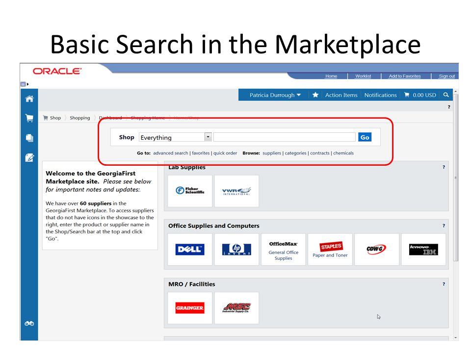 Basic Search in the Marketplace 34© 2011 Board of Regents of the University System of Georgia.