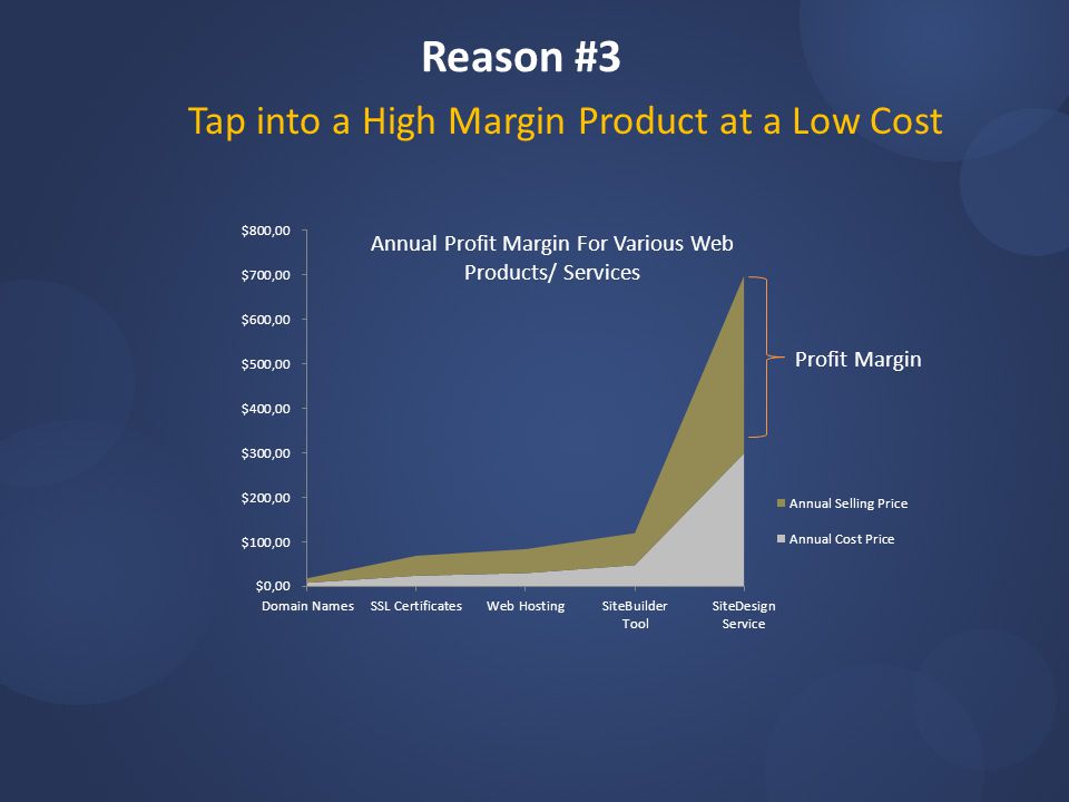 Reason #3 Tap into a High Margin Product at a Low Cost Profit Margin