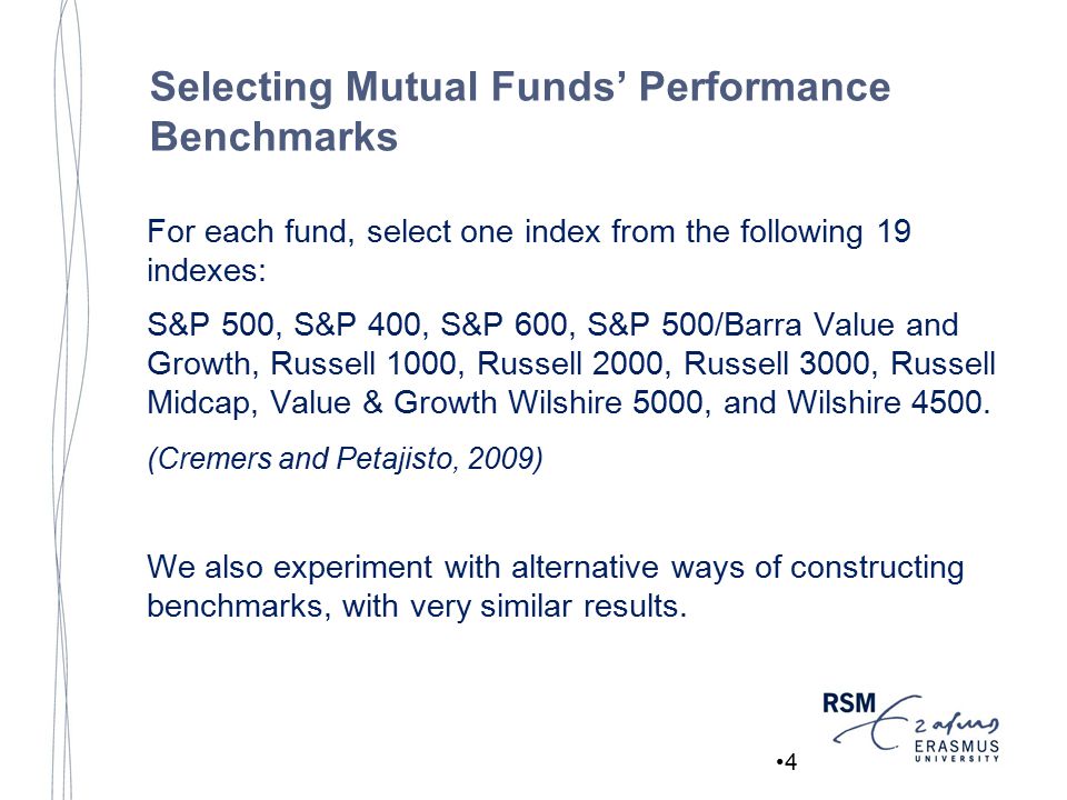 Rotterdam School Of Management - Presentation "Information Content when Mutual Funds Deviate from ... Rotterdam School Of Management - Presentation "Information Content when Mutual Funds Deviate from ...