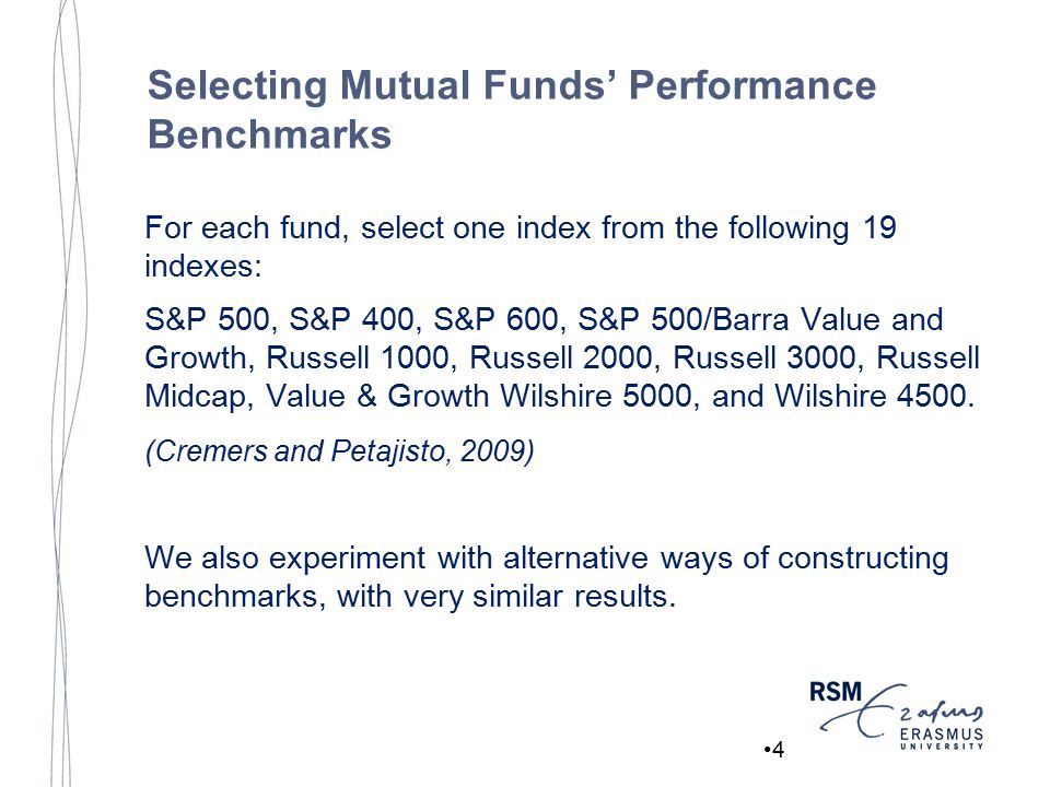 Rotterdam School Of Management - Presentation "Information Content when Mutual Funds Deviate from ...