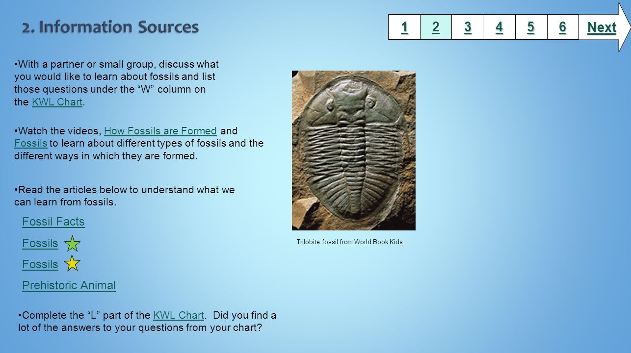 Next Watch the videos, How Fossils are Formed and Fossils to learn about different types of fossils and the different ways in which they are formed.How Fossils are Formed Fossils Read the articles below to understand what we can learn from fossils.
