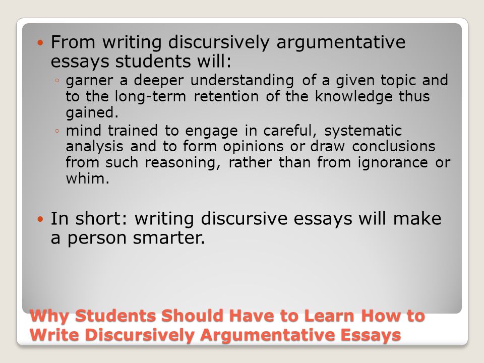 example essay argumentative writing