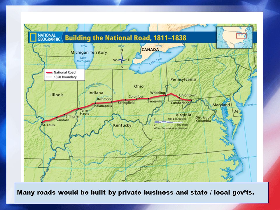 Many roads would be built by private business and state / local gov’ts.