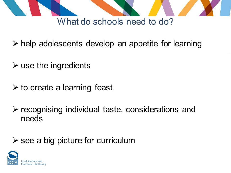 What do schools need to do.