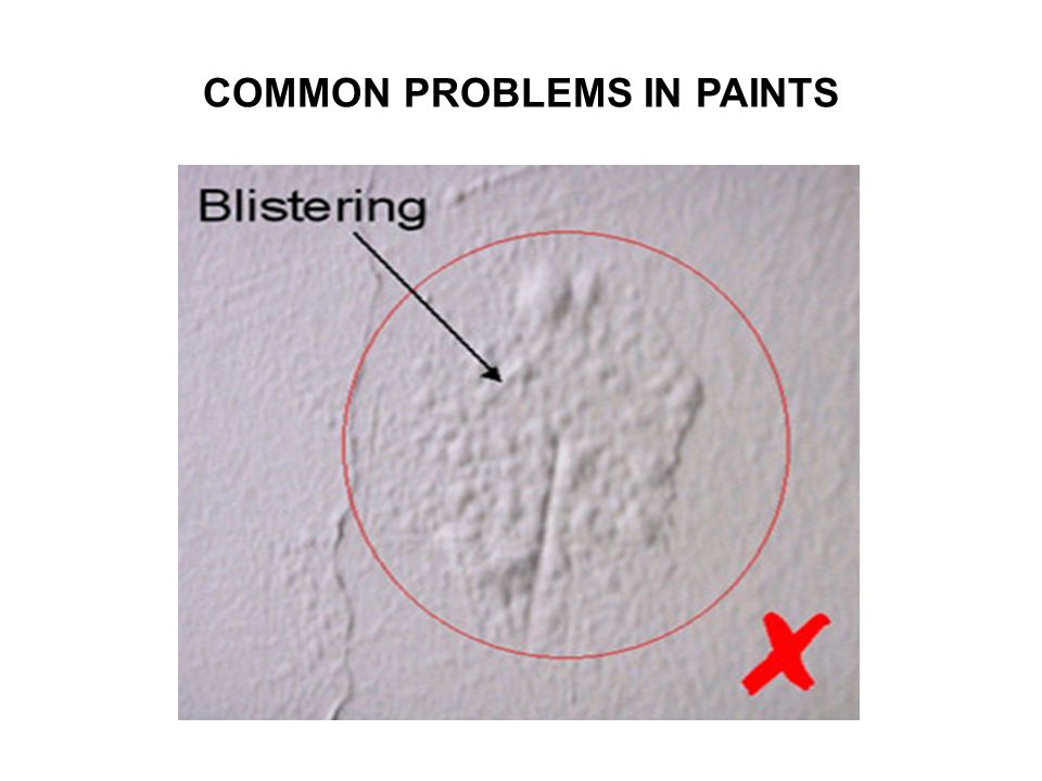 COMMON PROBLEMS IN PAINTS