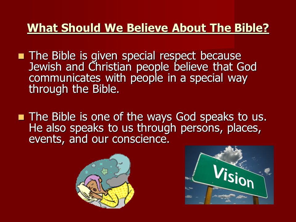 What Should We Believe About The Bible.
