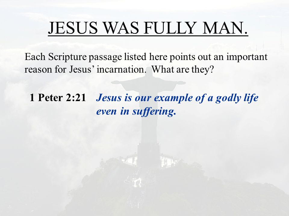 JESUS WAS FULLY MAN.