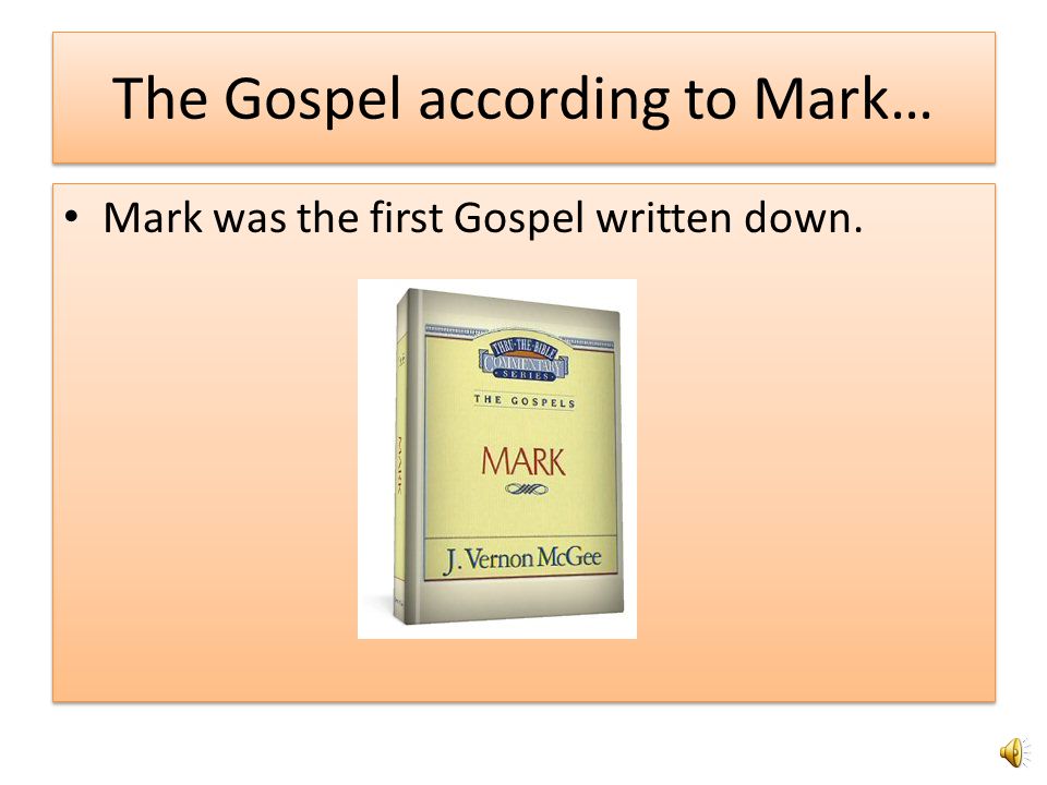 The New Testament includes The Gospels: