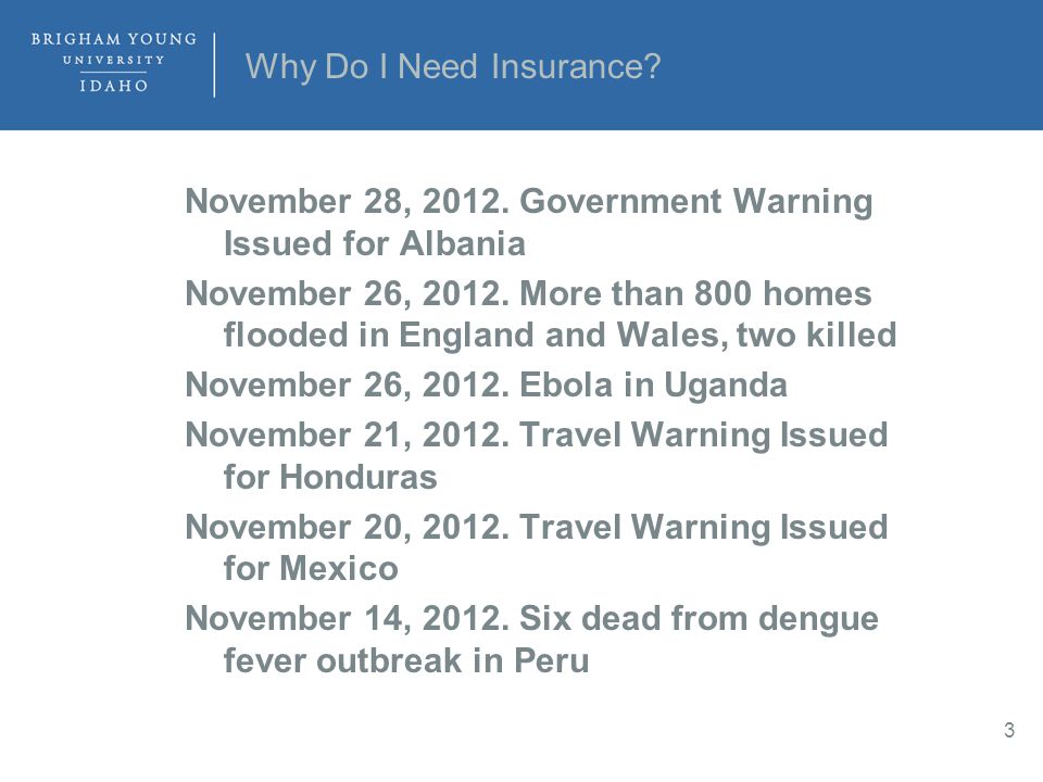 Why Do I Need Insurance. November 28,