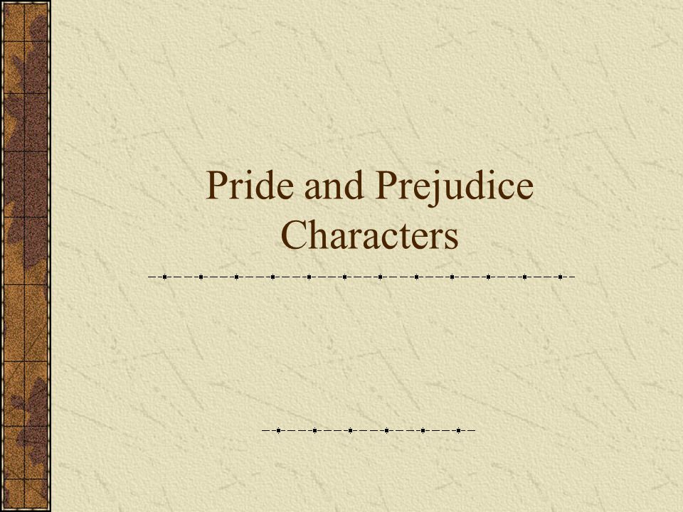 Pride and Prejudice Characters