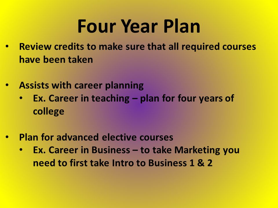 Review credits to make sure that all required courses have been taken Assists with career planning Ex.