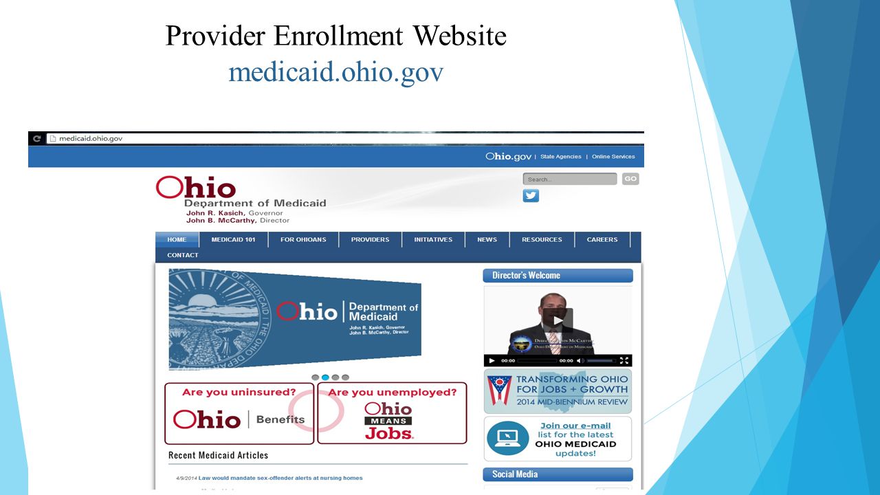 medicaid.ohio.gov Provider Enrollment Website