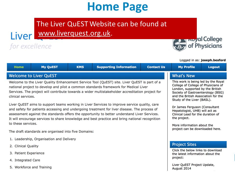 The Liver QuEST Website can be found at   Home Page