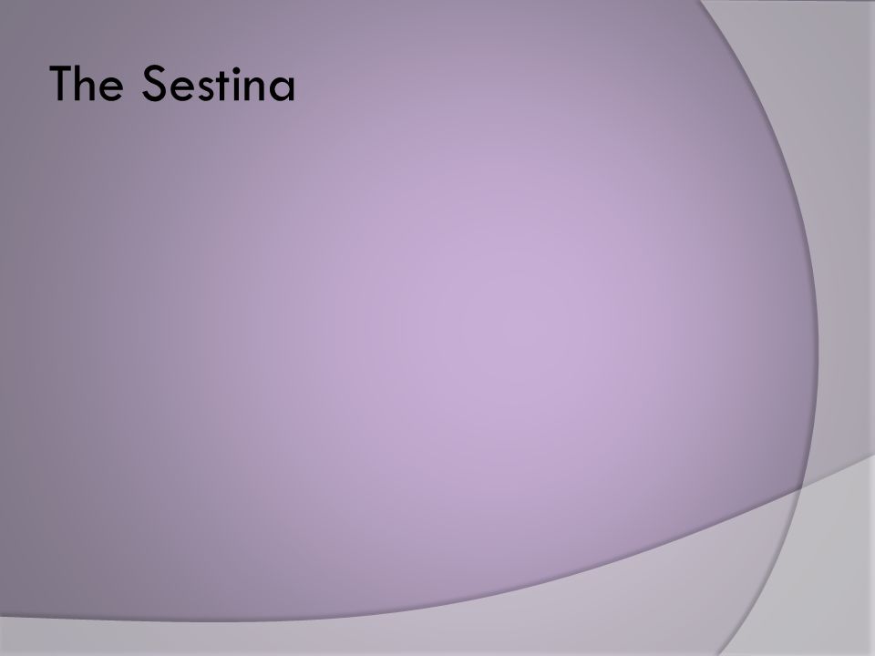 The Sestina