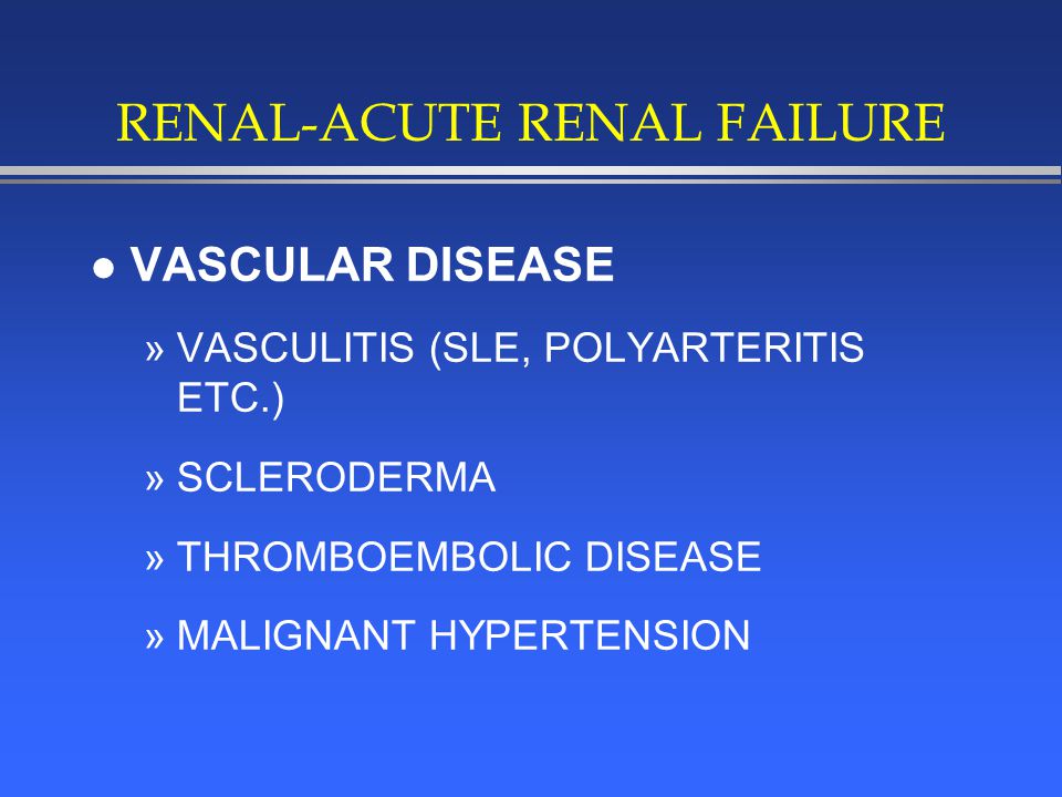 Malignant hypertension endstage renal disease