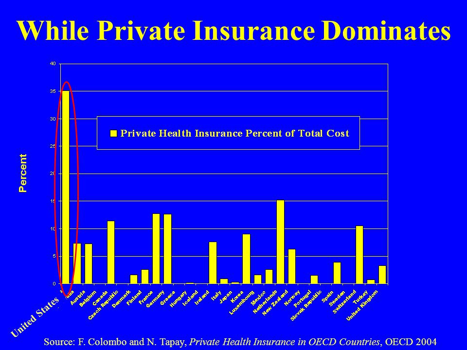 While Private Insurance Dominates Source: F. Colombo and N.