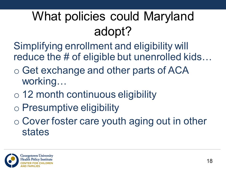 What policies could Maryland adopt.