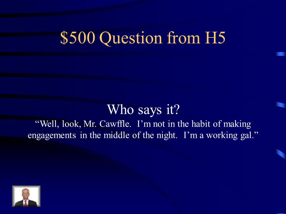 $400 Answer from H5 Stradlater