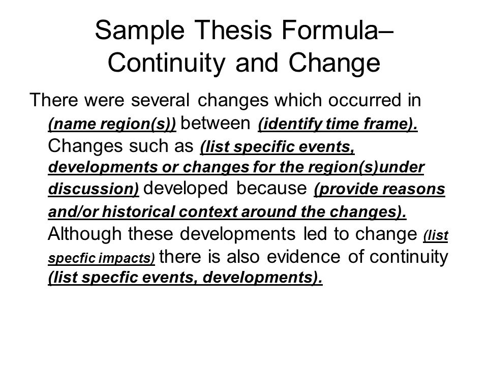 explain the change and continuity explain the change and continuity