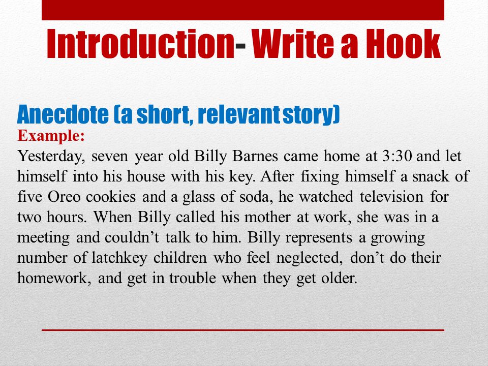 High School And College Essay Anecdote Examples In Essay How To Write An Anecdote In A Essay On Global Warming In English also Business Argumentative Essay Topics Montauk Library Montauk Ny Examples Of Anecdotes In Essays Essays On Science