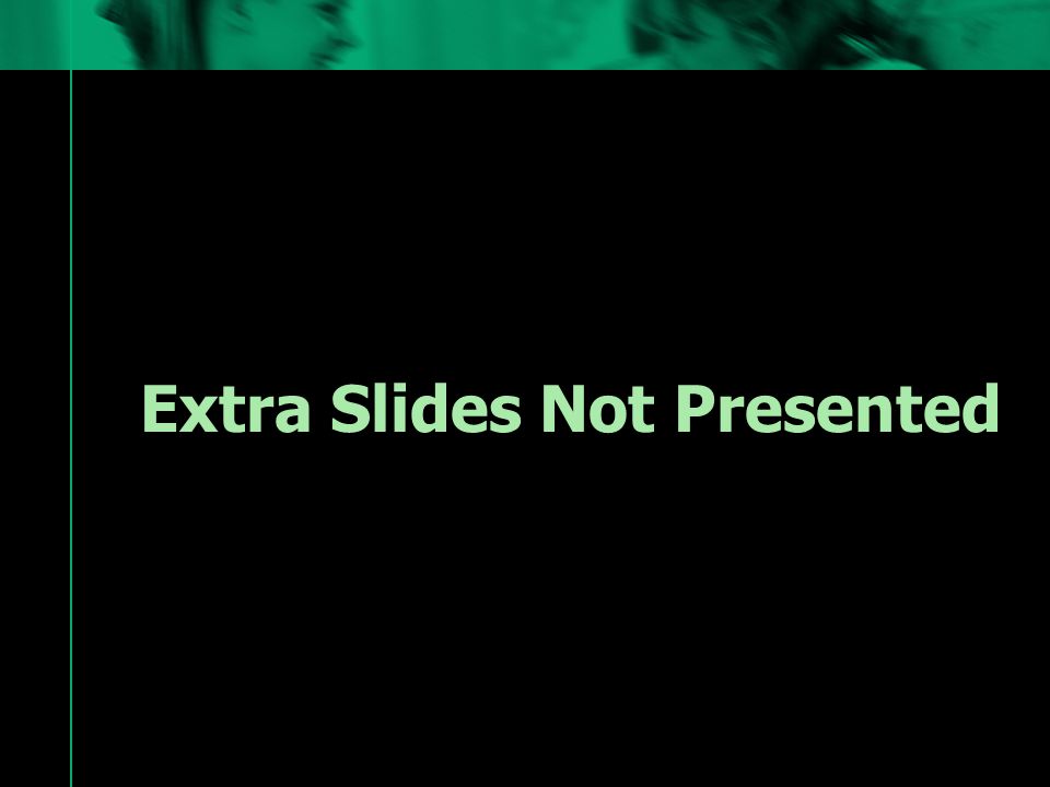 Extra Slides Not Presented