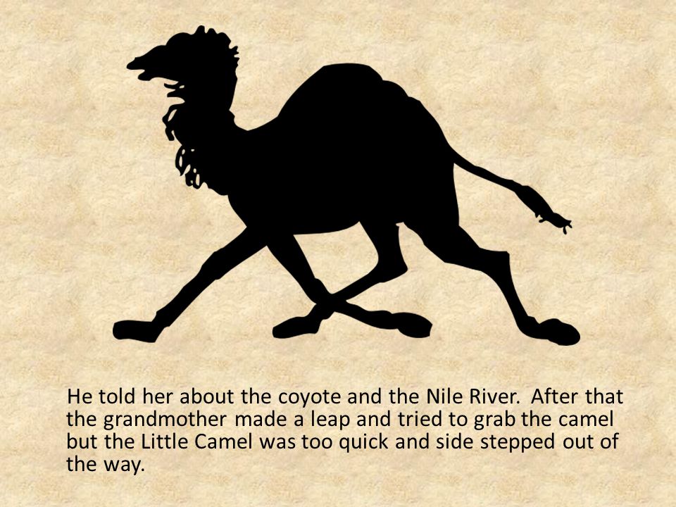 He told her about the coyote and the Nile River.