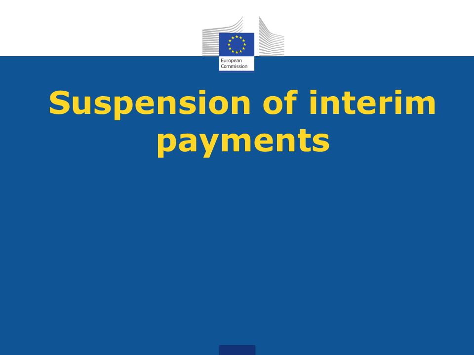 Suspension of interim payments