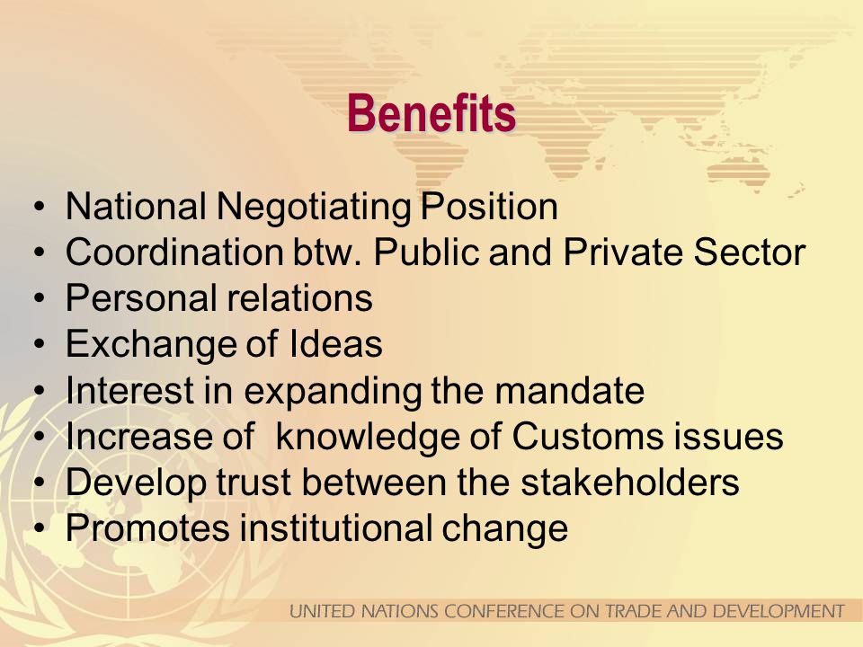 Benefits National Negotiating Position Coordination btw.