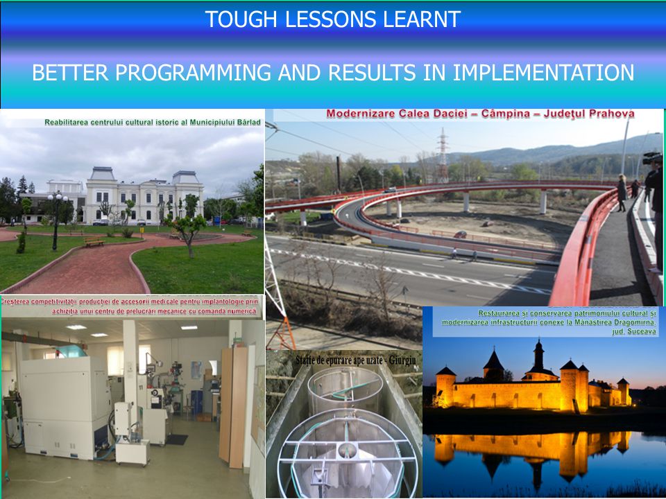 TOUGH LESSONS LEARNT BETTER PROGRAMMING AND RESULTS IN IMPLEMENTATION TOUGH LESSONS LEARNT BETTER PROGRAMMING AND RESULTS IN IMPLEMENTATION