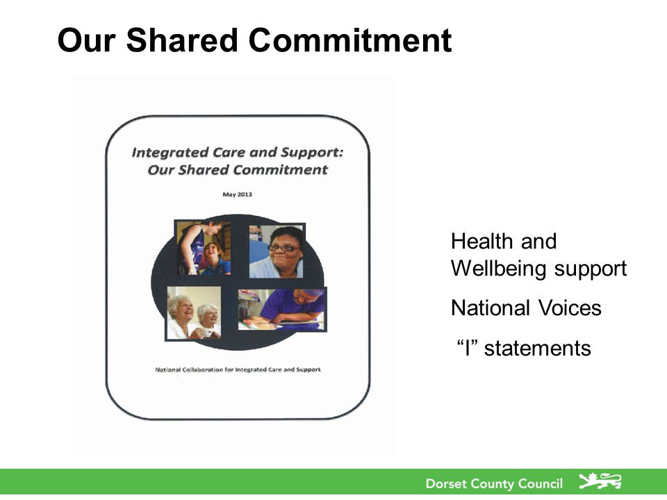 Our Shared Commitment Health and Wellbeing support National Voices I statements