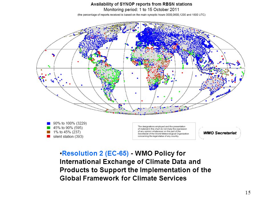15 Resolution 2 (EC-65) - WMO Policy for International Exchange of Climate Data and Products to Support the Implementation of the Global Framework for Climate Services