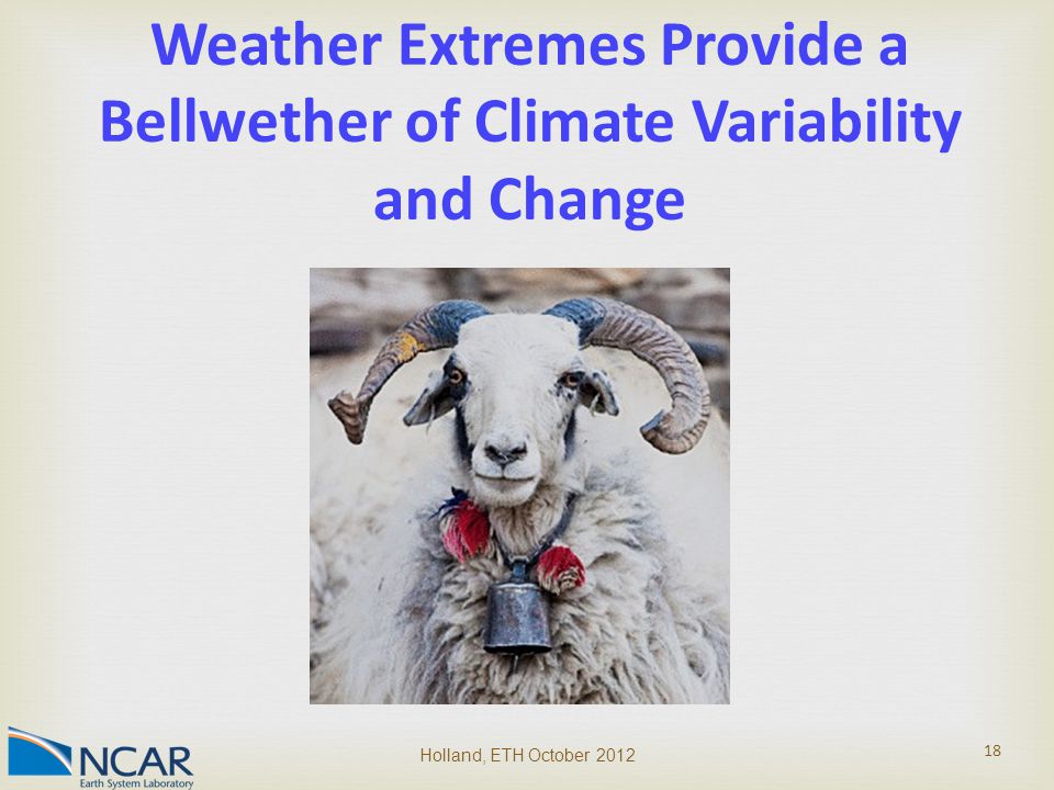 Holland, ETH October Weather Extremes Provide a Bellwether of Climate Variability and Change