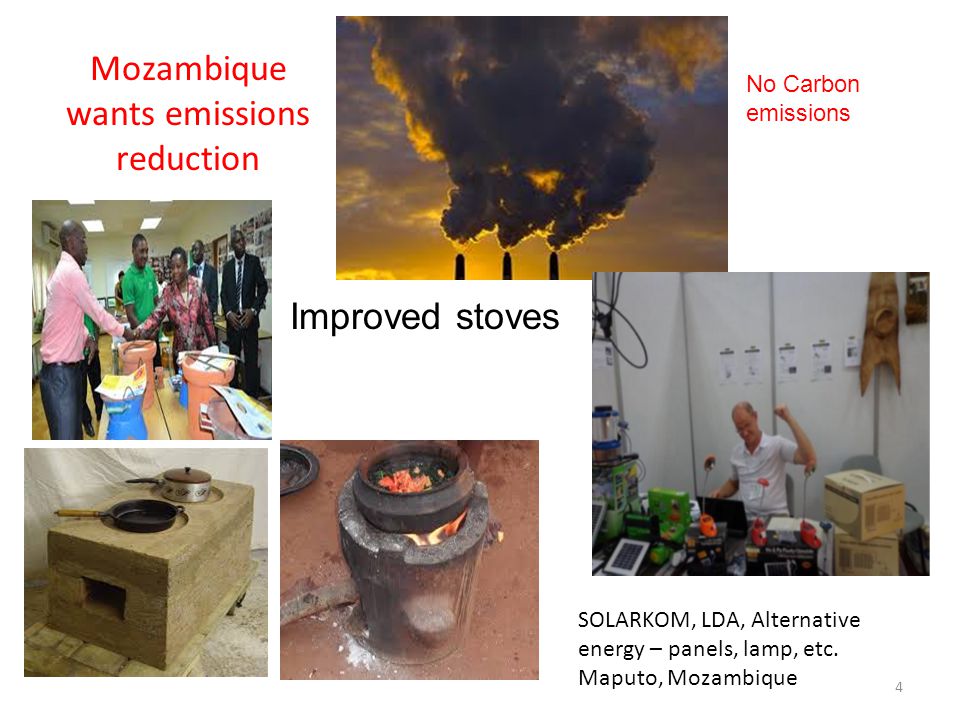 Mozambique wants emissions reduction 4 SOLARKOM, LDA, Alternative energy – panels, lamp, etc.
