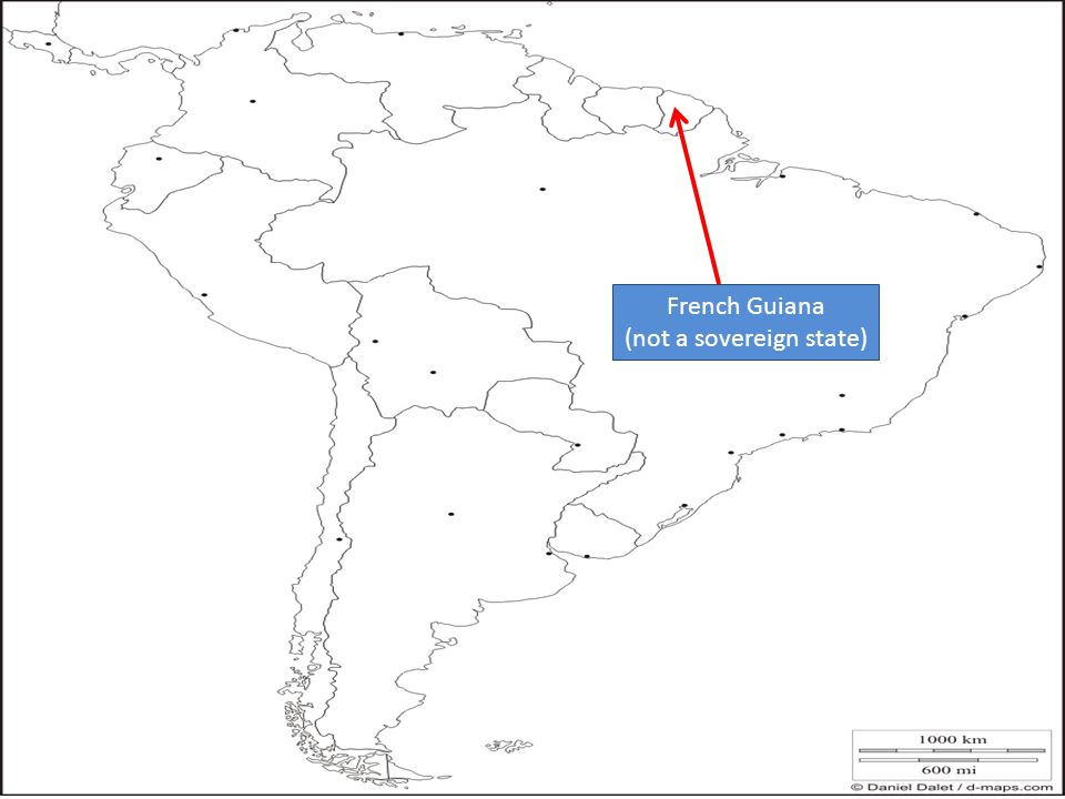 French Guiana (not a sovereign state)