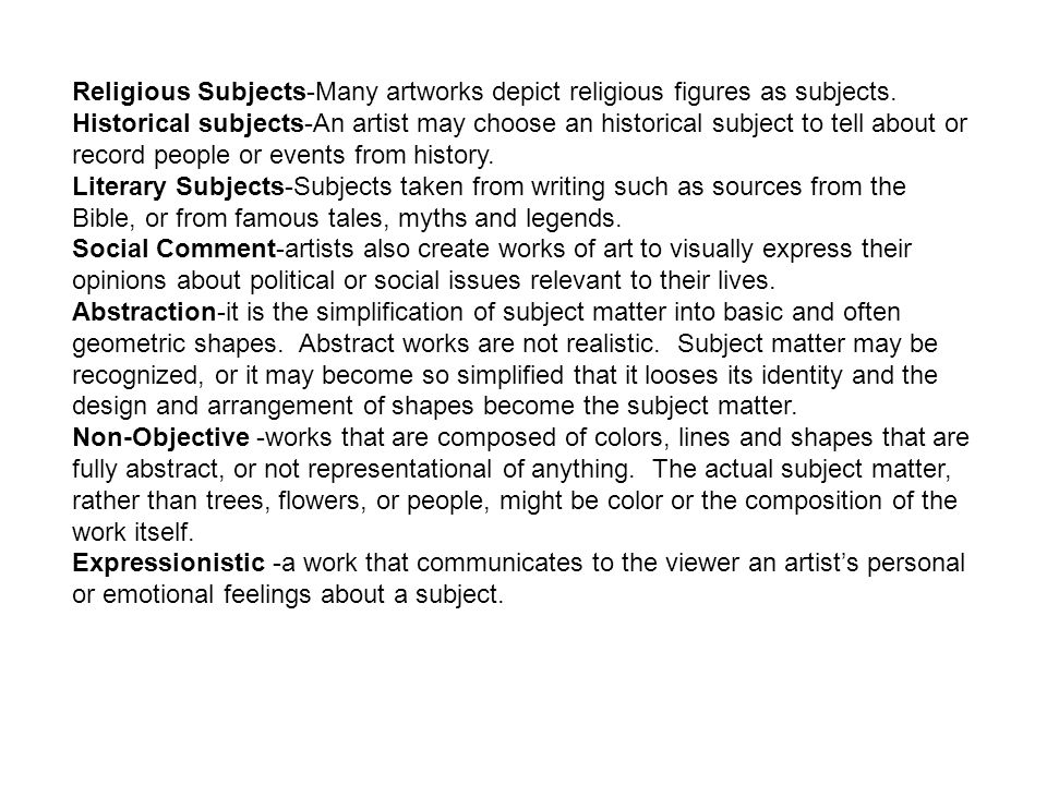 Religious Subjects-Many artworks depict religious figures as subjects.