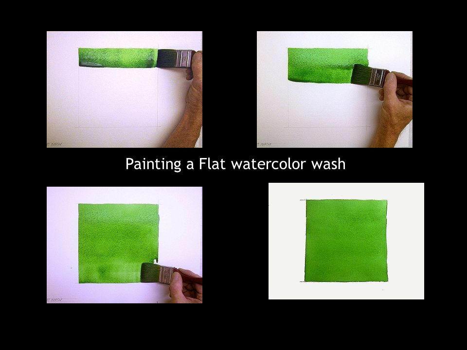 Painting a Flat watercolor wash