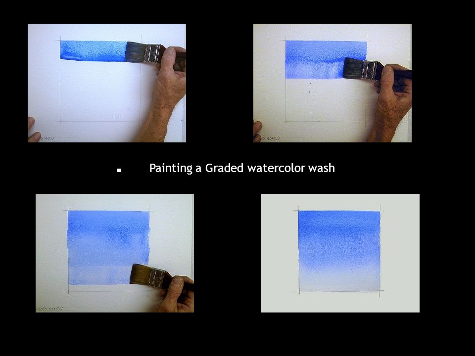 Painting a Graded watercolor wash