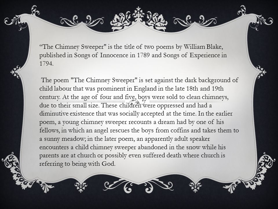 william blakes chimney sweeper william blakes chimney sweeper