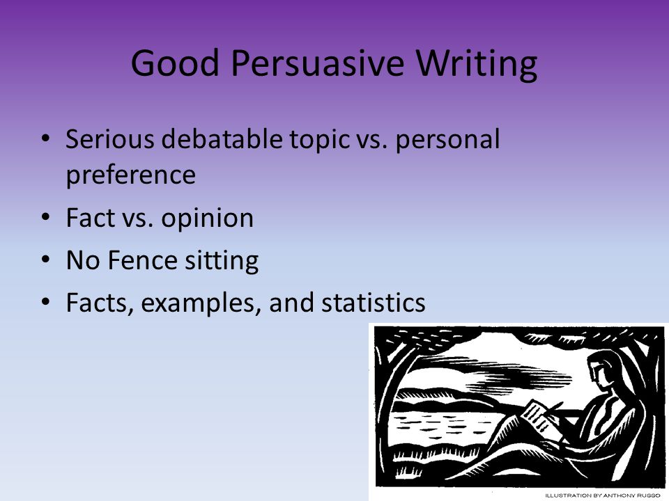 A Good Persuasive Essay Topic