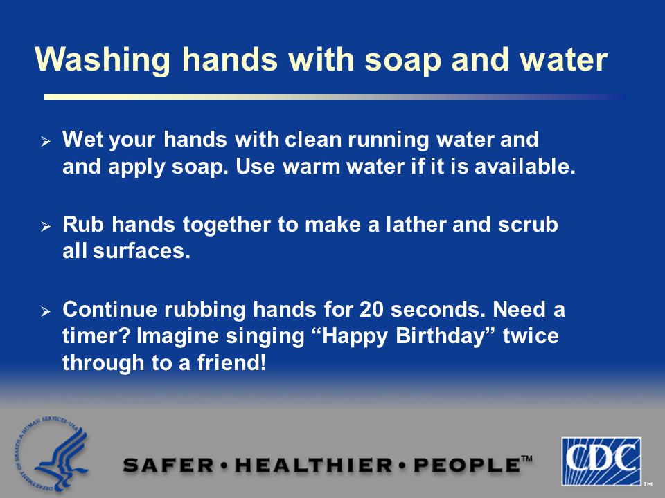  Wet your hands with clean running water and and apply soap.